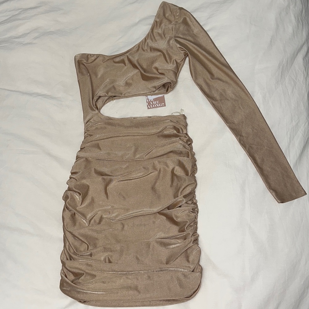Tiger mist champagne dress